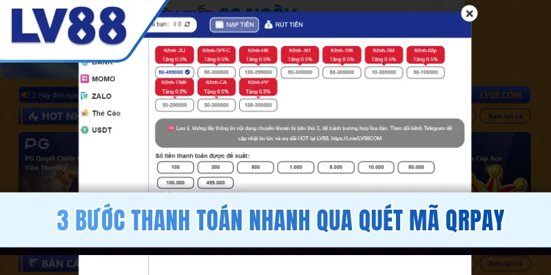 3 bước thanh toán nhanh qua quét mã QRPay